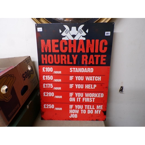 381 - MECHANIC SIGN