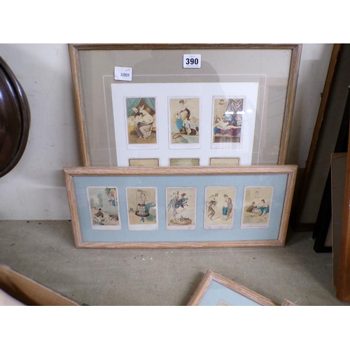 390 - FRAMED CARDS