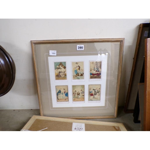 390 - FRAMED CARDS