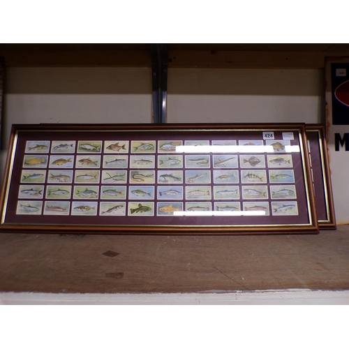 424 - FRAMED CIGARETTE TYPE CARDS