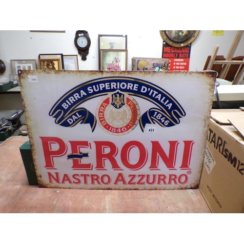 431 - REPRODUCTION PERONI SIGN