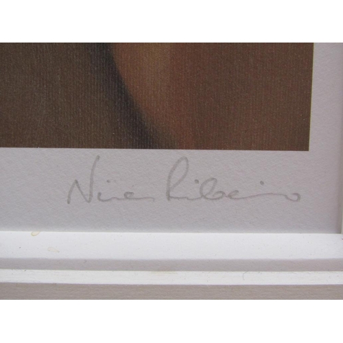 1233 - NINA RIBEIRO, PORTRAIT OF A LADY.  LIMITED EDITION COLOURED PRINT 27/295 AND ANOTHER