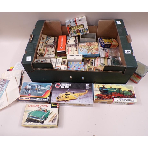 1298 - COLLECTION OF AIRFIX BOXED MODELS ETC