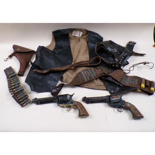 1360 - COLLECTION OF MILITARY ITEMS TO INCL SPENT BULLETS, LEATHER BELTS, HOLSTER ETC