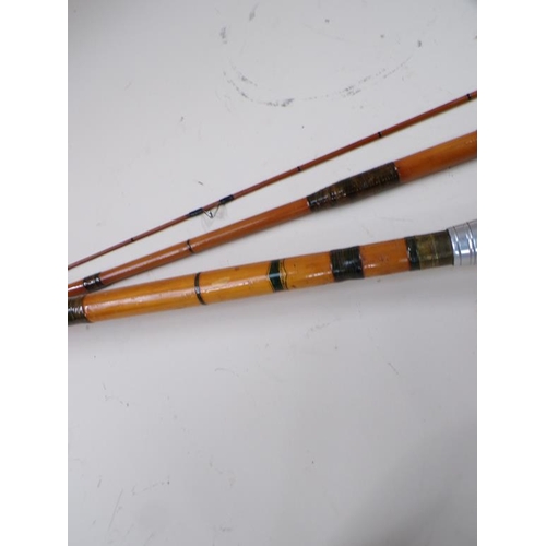 1390 - THREE PIECE HEAVY CANE MARTIN JAMES FISHING ROD