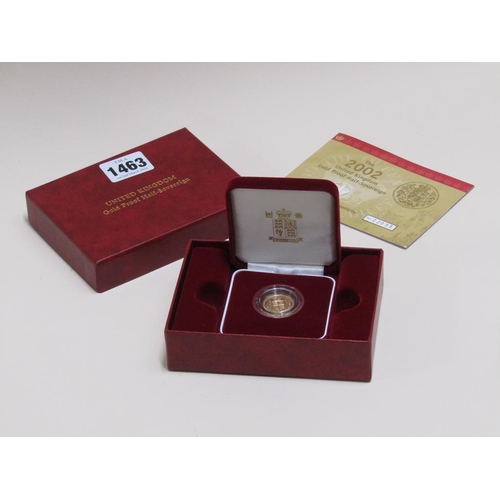 1463 - UK GOLD PROOF HALF SOVEREIGN 2002