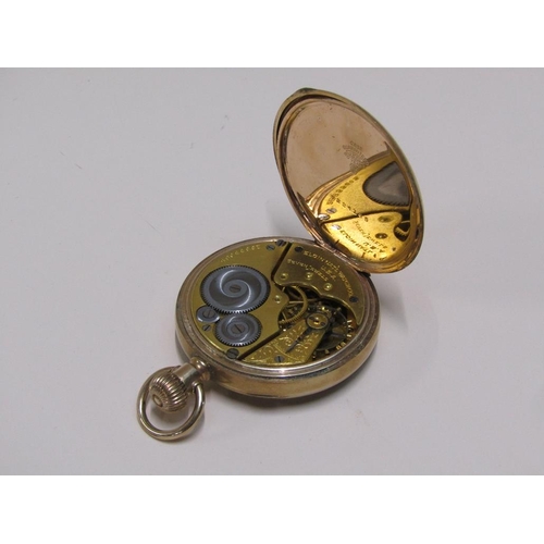 1481 - ELGIN GOLD PLATED POCKET WATCH IN ORIGINAL CARD BOX