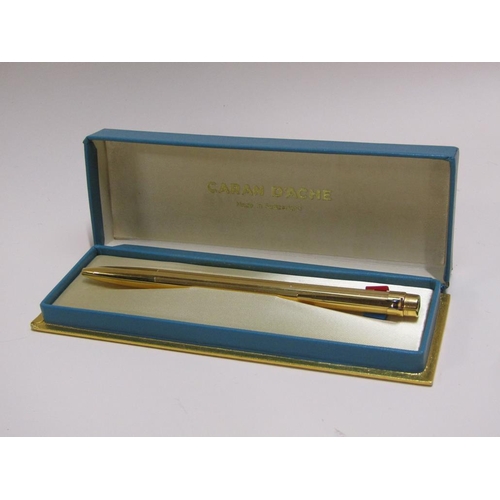 1485 - CARAND'ACHE GOLD PLATED BI COLOURED PEN