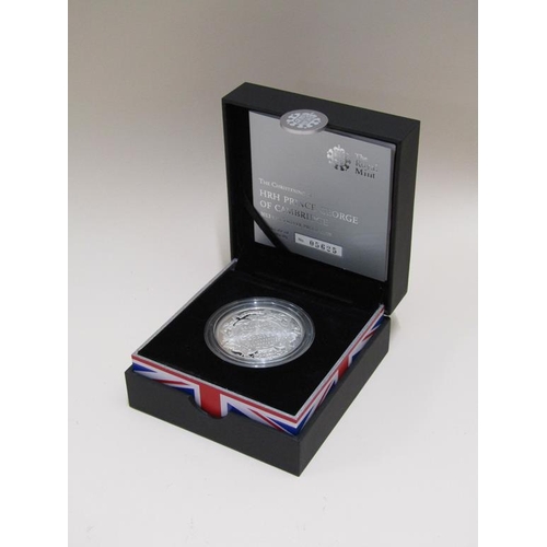 1506 - ROYAL MINT CHRISTENING OF HRH PRINCE GEORGE OF CAMBRIDGE 2013 UK £5 SILVER PROOF COIN NUMBERED 05625