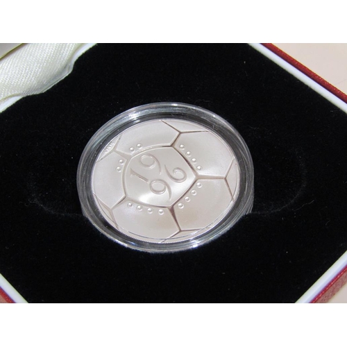 1518 - THREE 1996 UK SILVER PROOF £2 COIN CELEBRATION OF FOOTBALL