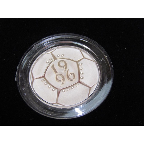 1518 - THREE 1996 UK SILVER PROOF £2 COIN CELEBRATION OF FOOTBALL