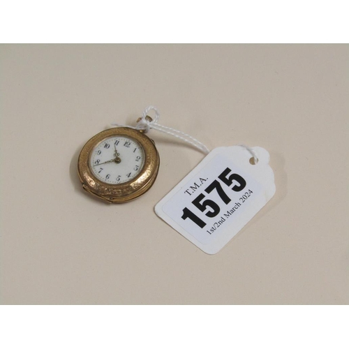 1575 - 14ct GOLD CASED FOB WATCH