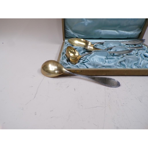 1746 - BOXED SET OF CONTINENTAL SILVER SPOONS AND LADLES 9ozt