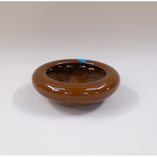 1798 - REPRO ORIENTAL BROWN GLAZED BOWL, 18CM W