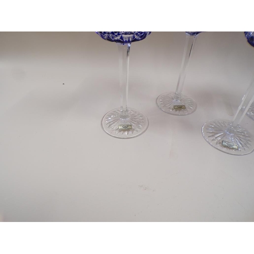 1813 - SET OF SIX ST. LOUIS CRYSTAL GLASSES, 19.5CM H