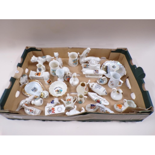 1833 - BOX OF CRESTED WARE CHINA