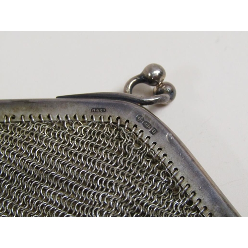 1603 - CONTINENTAL SILVER CHAIN LADIES PURSE/EVENING BAG