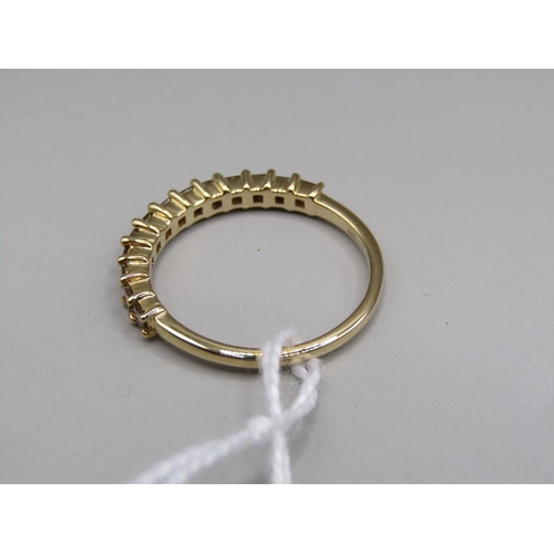 1613 - GOLD CHAMPAGNE DIAMOND 1/2 ETERNITY RING SIZE P 1/2