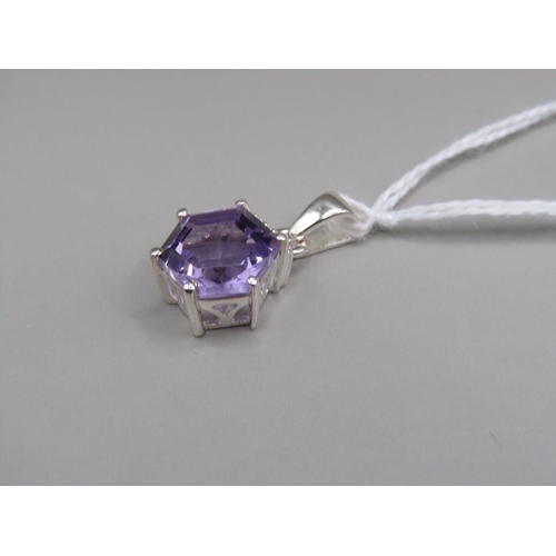 1630 - SILVER AMETHYST PENDANT