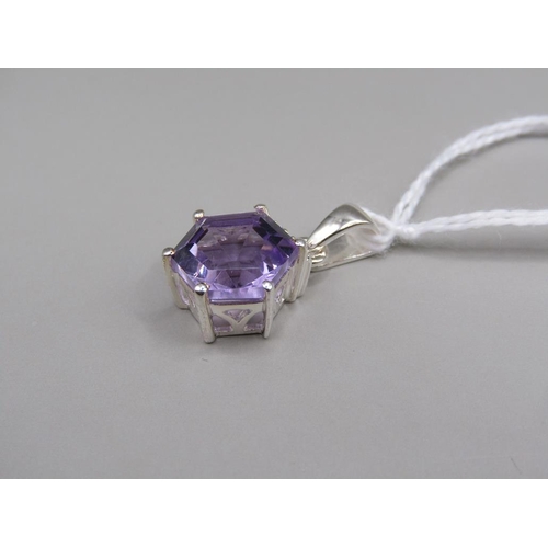 1630 - SILVER AMETHYST PENDANT