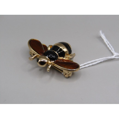 1633 - ENAMEL BUMBLEBEE BROOCH