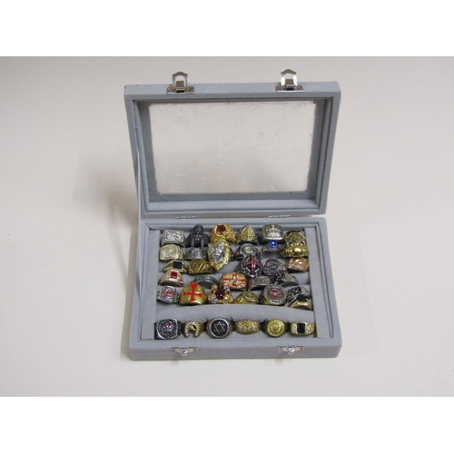 1700 - BOX OF MIXED COSTUME JEWELLERY, RINGS ETC.