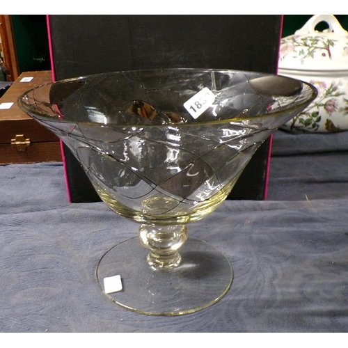 1830 - ART GLASS PEDESTAL BOWL