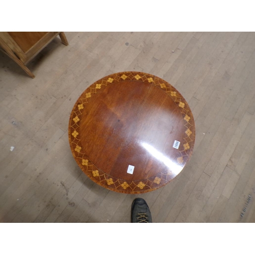 1888 - EDWARDIAN PERIOD MAHOGANY CIRCULAR LOW TABLE, 54CM W, 42CM H