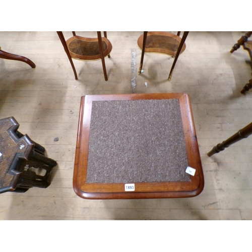 1893 - VICTORIAN MAHOGANY LIBRARY STEP COMMODE, 47CM W