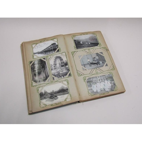 1509 - POSTCARD ALBUM CONTAINING MAINLY JAPANESE POSTCARDS SENT TO A LOUIS J PATON BY HER BROTHER ON HIS TR... 