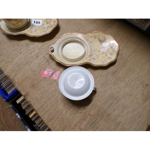 105 - TWO JAPANESE TEA CUPS AND SAUCERS