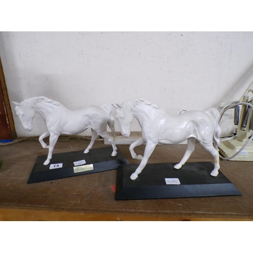 14 - TWO BESWICK HORSES - SPIRIT OF FREEDOM