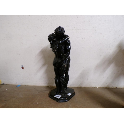 36 - LARGE BRONZED FIGURE OF LOVERS