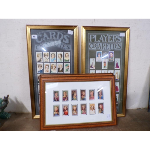 46 - FRAMED CIGARETTE CARDS