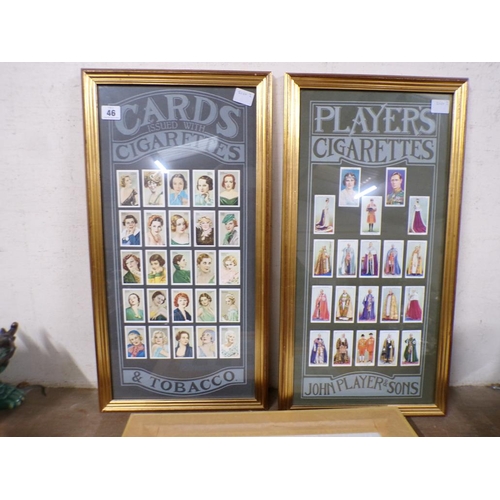 46 - FRAMED CIGARETTE CARDS