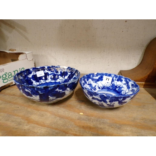 71 - TWO ORIENTAL B&W BOWLS