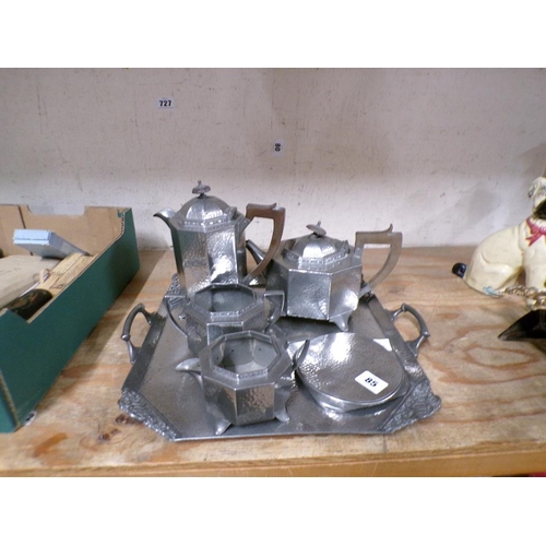 85 - EARLY 20C PEWTER TEA SERVICE