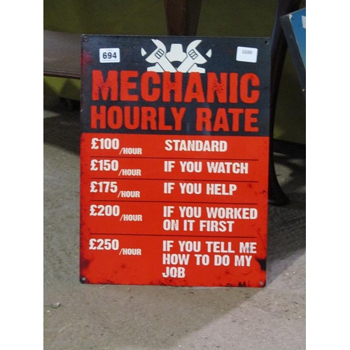 694 - MECHANICS SIGN