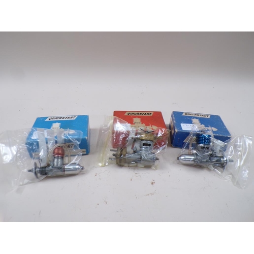 1348 - THREE BOXED QUICKSTART DIESEL MODEL ENGINES