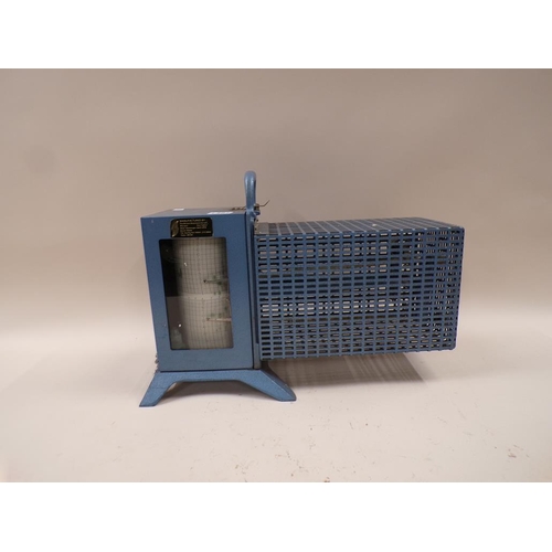 1367 - LARGE METAL BAROGRAPH, 34CM H