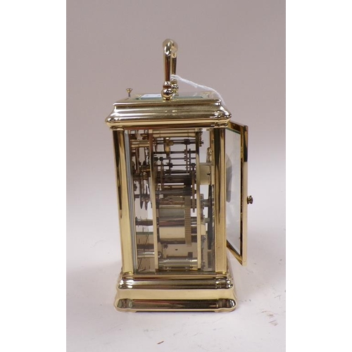 1368 - ASPREY BRASS CASED CARRIAGE CLOCK, 16CM H