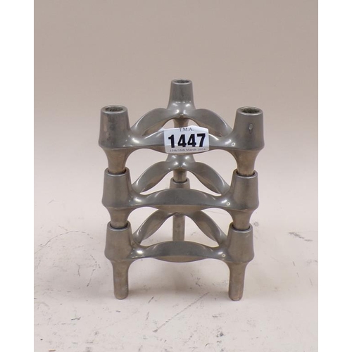 1447 - SCANDINAVIAN STACKING CANDLE HOLDERS, 18CM H