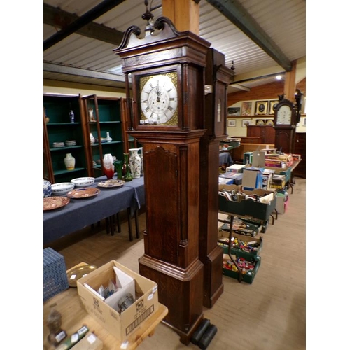 1276 - LATE 18C EIGHT DAY LONGCASE CLOCK, DIAL SIGNED C EDWARD GILLETT OF MANCHESTER, 226CM H