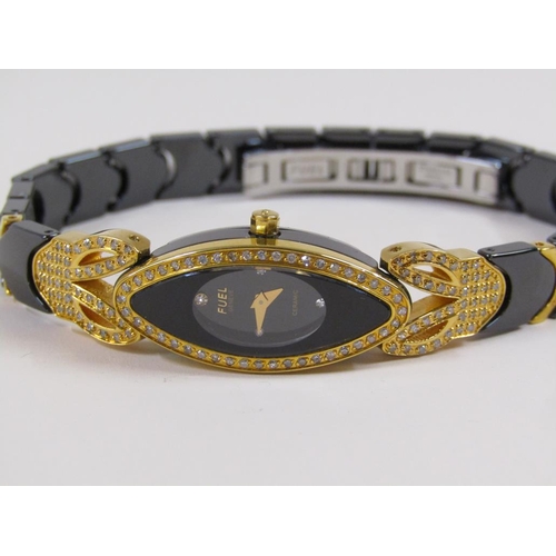 1494 - FUEL DIAMOND ENCRUSTED LADIES WATCH