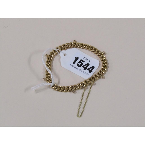 1544 - 18ct GOLD BRACELET - 34.9g