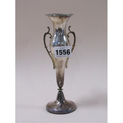 1556 - SILVER SPILL VASE WITH WEIGHTED BASE