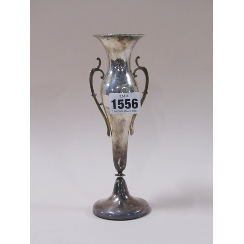 1556 - SILVER SPILL VASE WITH WEIGHTED BASE