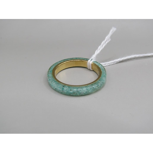 1567 - GREEN ONYX RING SIZE O