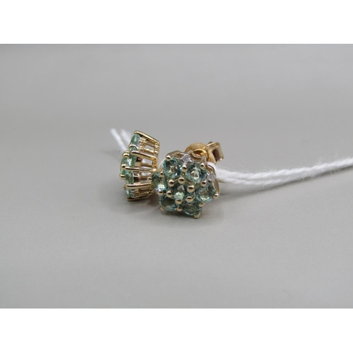 1576 - YELLOW GOLD AQUAMARINE EARRINGS