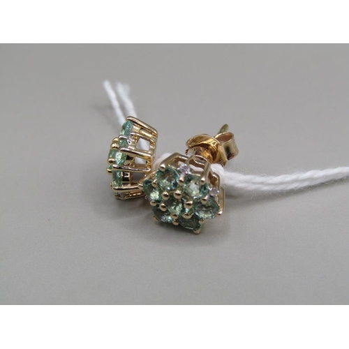 1576 - YELLOW GOLD AQUAMARINE EARRINGS